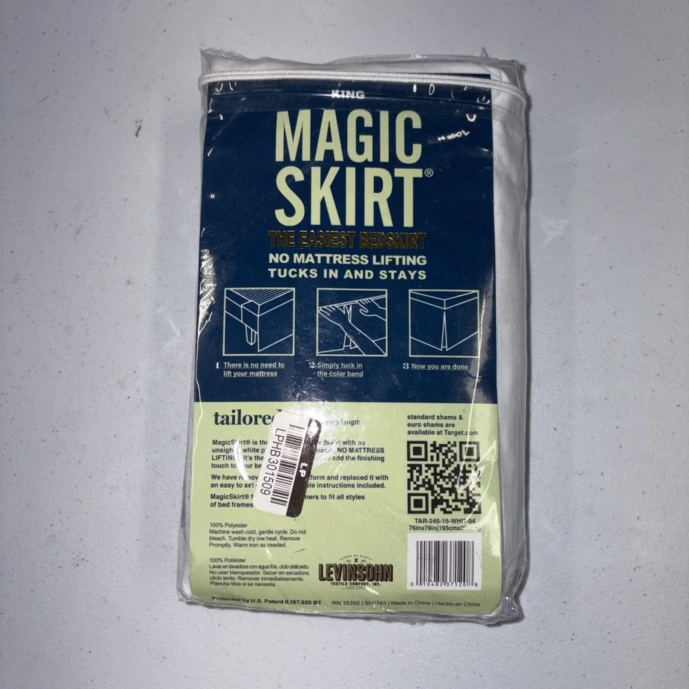 Magic Skirt King Bed Skirt White Tailored 15